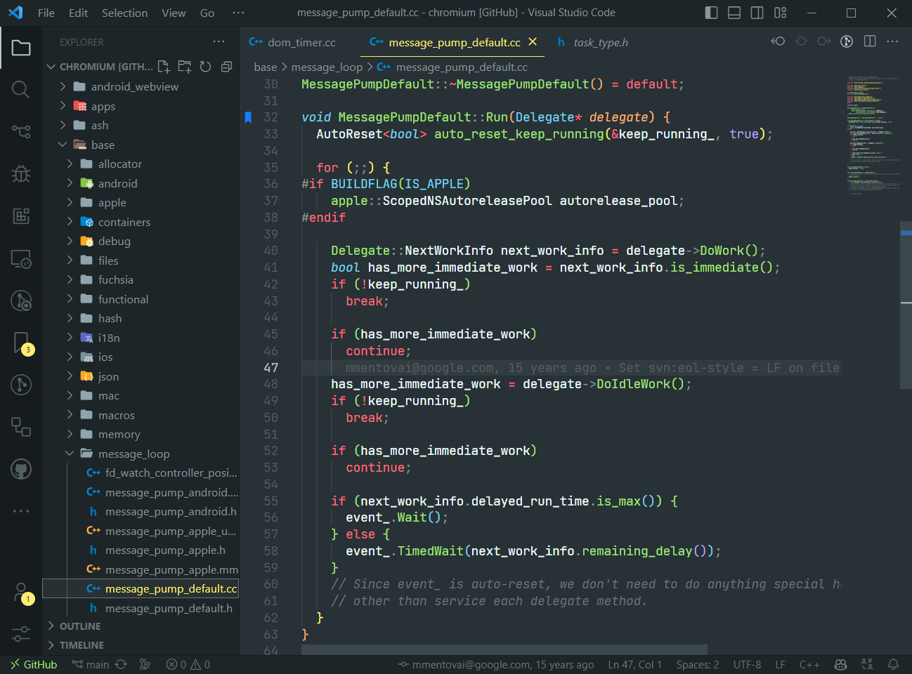 Screenshot of the Event Loop
